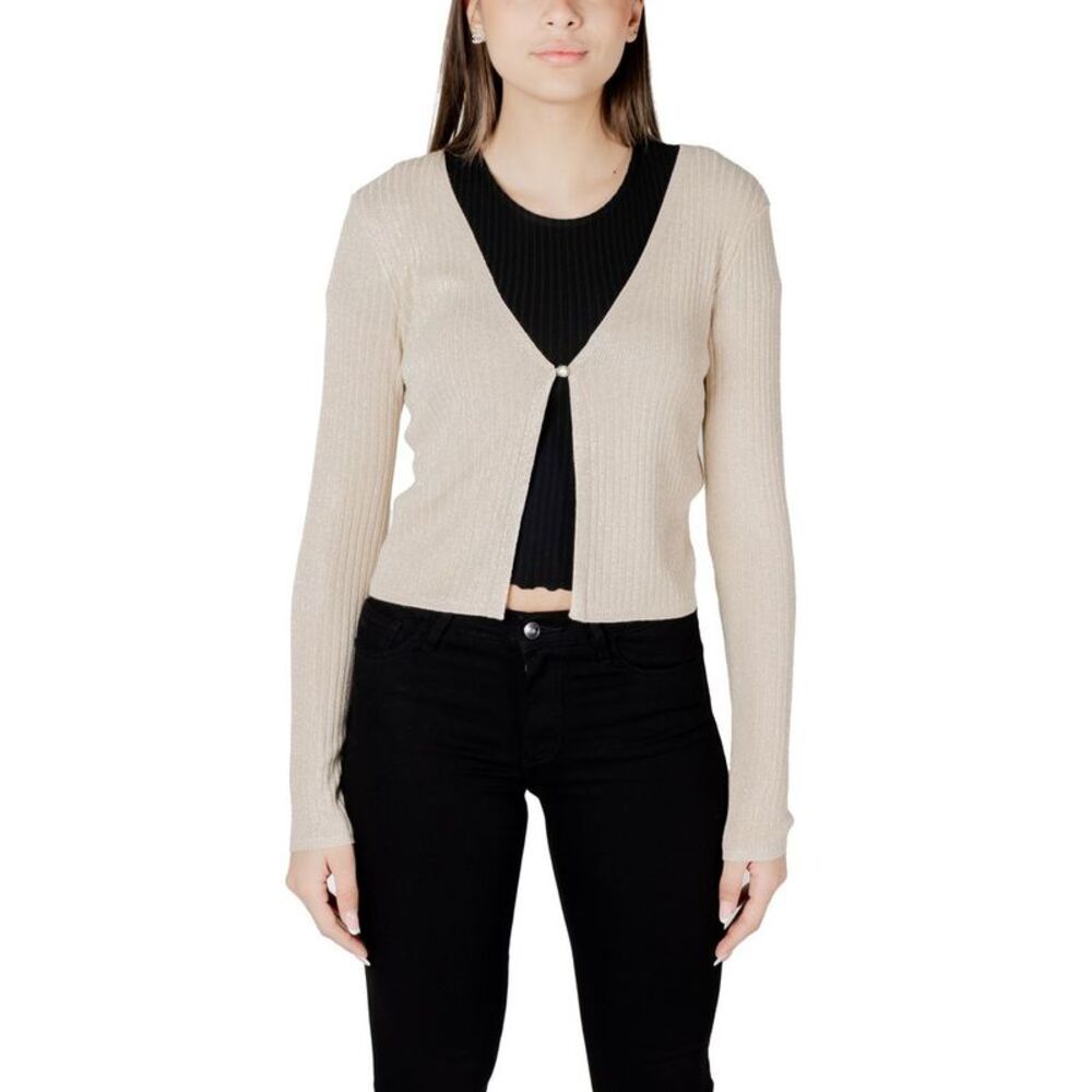 Morgan De Toi Gold Viscose Sleeveless Women's Jacket